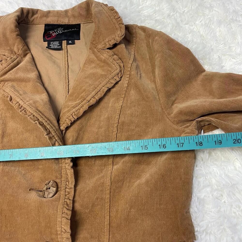 BKE Outerwear Blazer XL Corduroy Tan Y2K - Picture 3 of 5